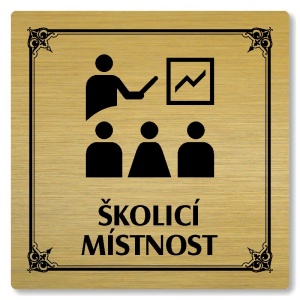 Školicí místnost, 80x80mm, zlatá, Nebraska